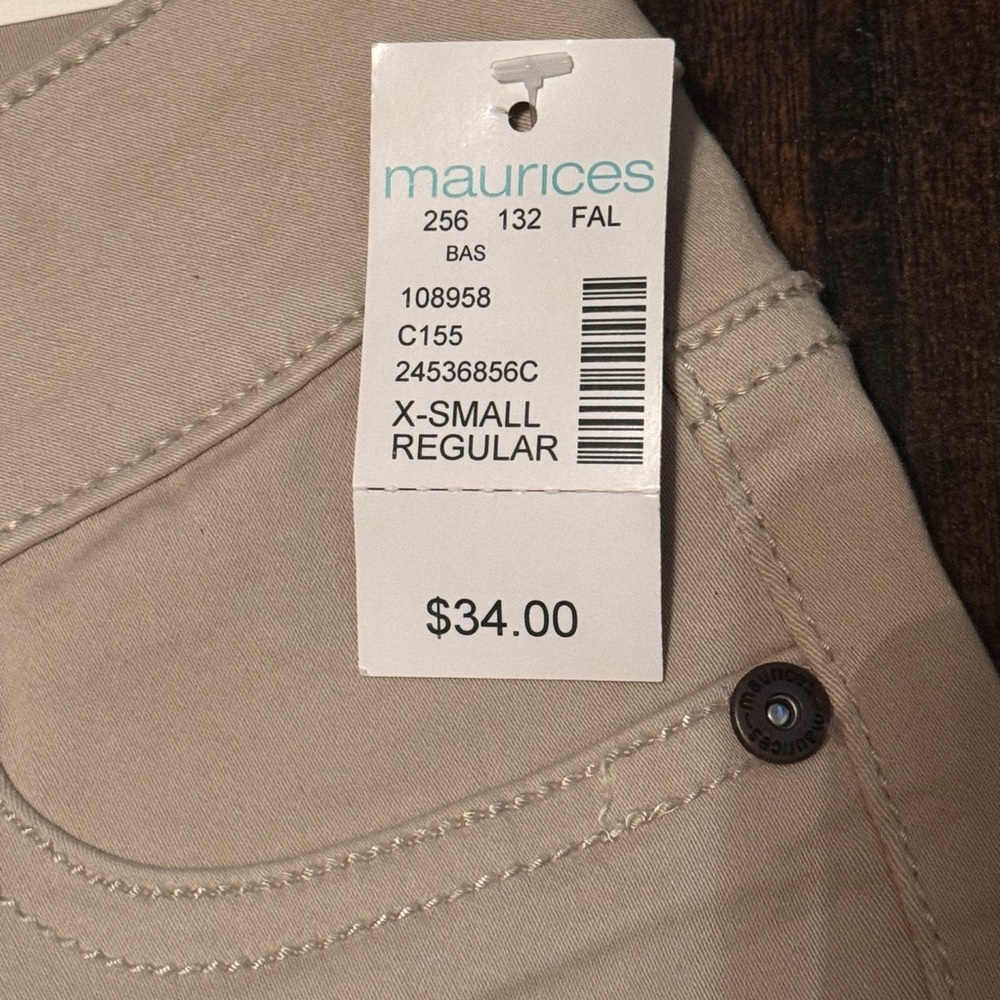 Maurices Women's Jegging Denim Flex Mid Rise XS Regular Khaki NWT Spring Summer - Picture 4 of 11